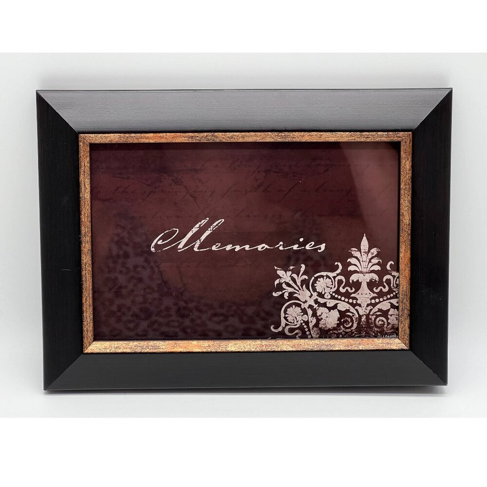 MEMORIES Framed Picture 5.5 x 7.5 Brown Frame with Bronze Highlights